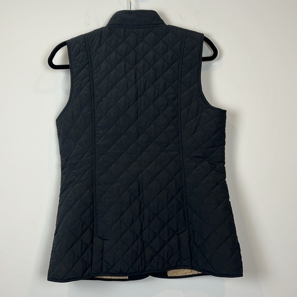 J. Jill Black Button Front Quilted Lightweight Vest with Pockets Size Small - Picture 2 of 8